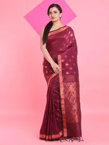 Arhi Woven Design Pure Linen Saree With Zari Border