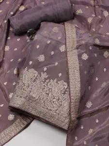 Meena Bazaar Floral Unstitched Dress Material