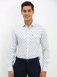 Allen Solly Men Spread Collar Geometric Printed Cotton Slim Fit Formal Shirt