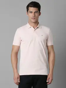 Louis Philippe Sport Men Solid Polo Collar Cotton Slim Fit T-shirt