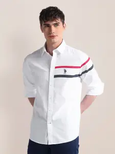 U.S. Polo Assn. Men Classic Spread Collar Solid Cotton Casual Shirt