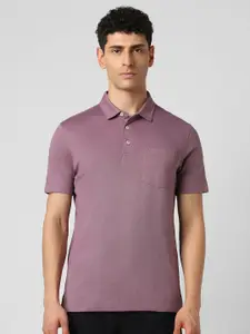 Van Heusen Sport Men Solid Polo Collar Cotton T-Shirt