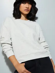 Max Urb_N Women Relaxed Fit Solid Sweatshirt