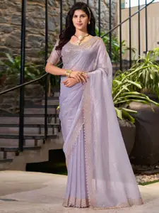 Anouk Embellished Aari Work Organza Saree