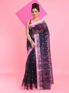 Arhi Women Woven Design Pure Cotton Taant Saree