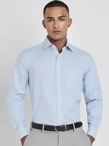 Allen Solly Sport Men Spread Collar Micro Checked Cotton Formal Shirt