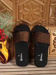 Denill Women Solid Open Toe Flats