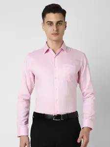 Van Heusen Men Spread Collar Micro Ditsy Printed Cotton Slim Fit Party Shirt