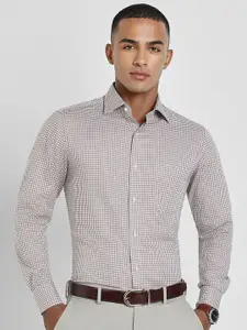 Allen Solly Sport Men Spread Collar Micro Checked Cotton Formal Shirt