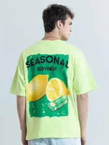 Snitch Men Graphic Printed Round Neck Cotton Oversized T-Shirt