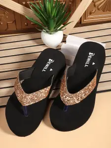 Denill Women Solid Open Toe Flats with Western - Embellished