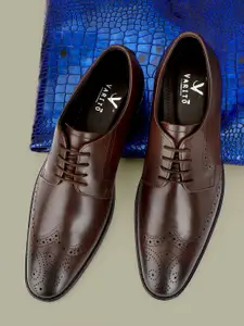 Varito Men Textured Lace-Ups Leather Formal Brogues
