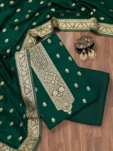 Koskii Floral Woven Design Unstitched Dress Material