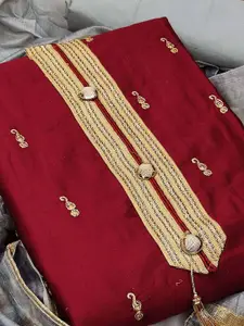 Ishin Ethnic Motifs Embroidered Zari Unstitched Dress Material