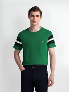 U.S. Polo Assn. Men Solid Round Neck Cotton Slim Fit T-Shirt