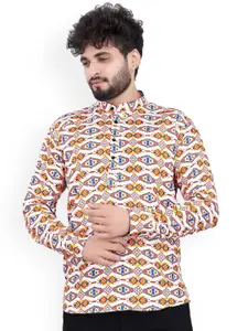 Valencia Fashion Geometric Printed Mandarin Collar Kurta
