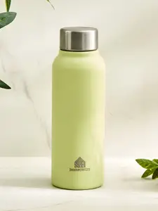 Home Centre Slate Wasser Green & Brown Single Stainless Steel Printed Water Bottle 600 ml