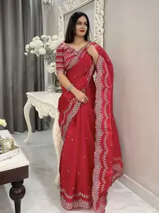 Anouk Floral Embroidered Saree