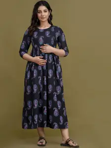 Mialo fashion Women Ethnic Motifs Printed Fit and Flare Ethnic Dresses