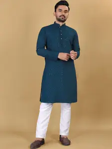 CHARLOTTE GRACIOUS Ethnic Motifs Embroidered Sequinned Straight Kurta