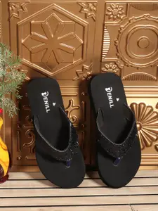 Denill  Women Ultra Soft Bottom flats with Shiny  strap  Open Toe Flats