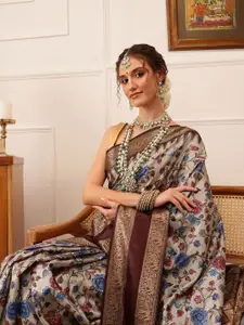 Silk Land Floral Kanjeevaram Silk Digital Print Saree