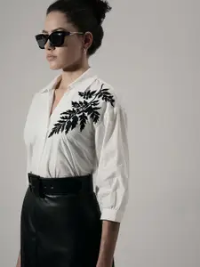 Vero Moda Monochrome Cotton Shirt Style Top