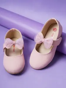 Minesole Girls Textured Synthetic Leather Ballerinas Flats