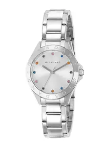 GIORDANO Women Embellished Dial & Stainless Steel Bracelet Style Straps Analogue Watch 2682-22
