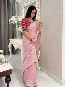 Anouk Embellished Sequinned Silk Blend Saree