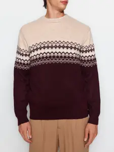 Trendyol Men Colourblocked Round Neck Sweatshirts