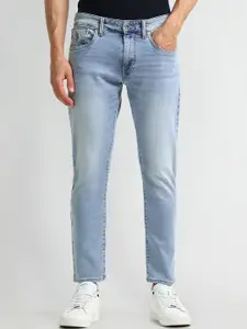 U.S. Polo Assn. Men Prince Slim Fit Mid-Rise Cotton Light Fade Stretchable Jeans