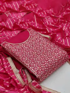 Ishin Floral Embroidered Sequinned Unstitched Dress Material