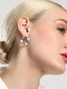 SOHI The Loop Silver-Plated Contemporary Studs