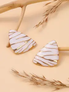 SOHI The Trinity Gold-Plated Contemporary Studs