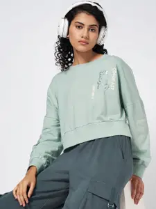 Ajile by Pantaloons Women Typography Printed Round Neck Sweatshirt