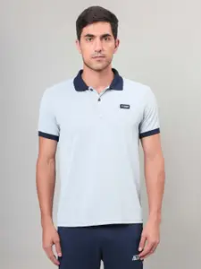 Technosport Men UPF50 Self Design Polo Collar Slim Fit T-Shirt