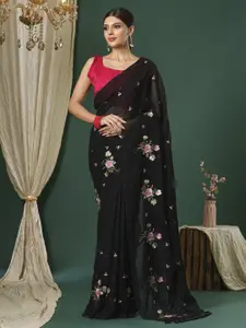 KALINI Floral Embroidered Saree
