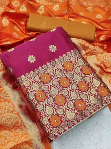 Ishin Floral Woven Design Unstitched Dress Material