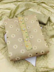 Ishin Embroidered Zari Unstitched Dress Material