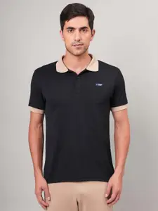 Technosport Men UPF50 Self Design Polo Collar Slim Fit T-Shirt