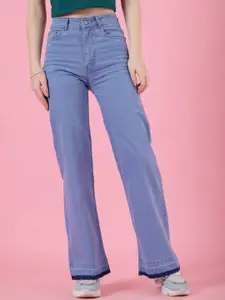 DressBerry Women Classic High-Rise Wide Leg Cotton Jeans