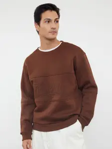 Trendyol Men Round Neck Solid Sweatshirt