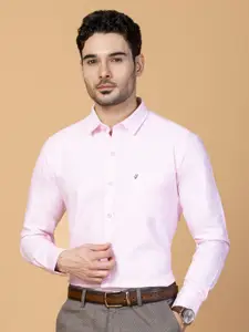 Berkshire Men Comfort Spread Collar Solid Cotton Slim Fit Formal Shirt