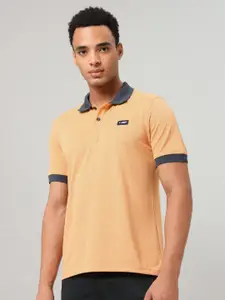 Technosport Men Self Design Polo Collar UPF50 Slim Fit T-shirt