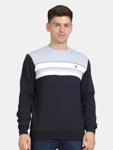t-base Men Colourblocked Sweatshirt