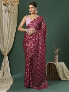 KALINI Ethnic Motifs Poly Chiffon Saree
