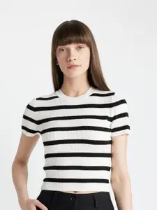 DeFacto Striped Print Regular Tops