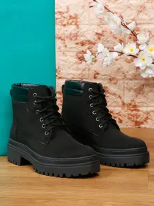 Flat n Heels Women Heeled Mid-Top Regular Boots