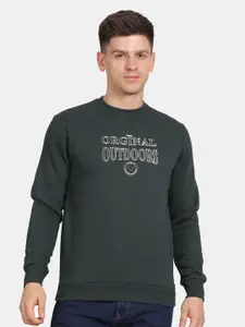 t-base Men Typography Printed Sweatshirt